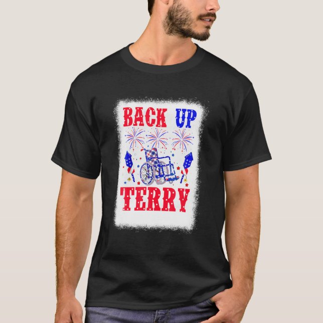 T-shirt Drapeau Retour Terry 4 Juillet États-Unis (Devant)