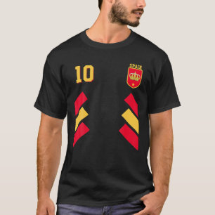 T-shirt Drapeau Retro10 Espagne Football Espagne Soccer Es