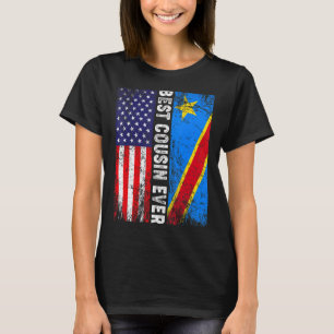 T-shirt Drapeau rétro-américain Congo Drapeau meilleur cou