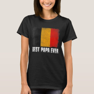 T-shirt Drapeau Retro Belgique Meilleure Fête des pères Pa