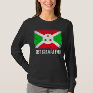 T-shirt Drapeau Retro Burundi Meilleure Fête des pères jam