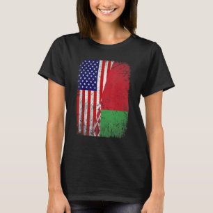 T-shirt Drapeau rétro Patriotique Américain Biélorussie Di