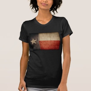T-shirt Drapeau robuste de Wood Texas