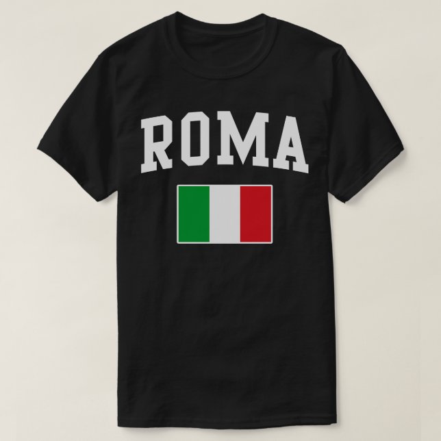 T-shirt Drapeau Roma Rome Italie Italia Italiano (Design devant)