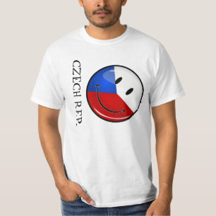T-shirt Drapeau Rond Chaleureux Rep Tchèque