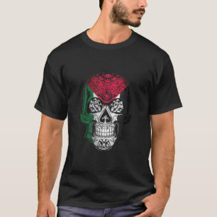 T-shirt Drapeau Rose et crâne palestinien