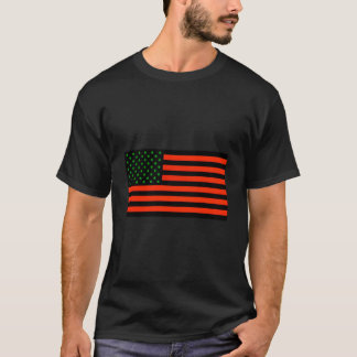 T-shirt Drapeau Rouge Noir Vert Entreprise Propriété Noire