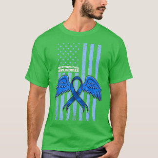 T-shirt Drapeau Ruban de sensibilisation au mésothéliome 