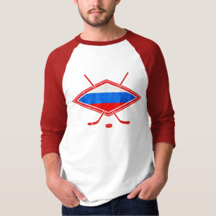 T-shirt Drapeau russe de hockey sur glace