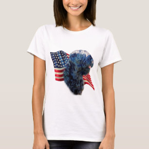 T-shirt Drapeau russe noir