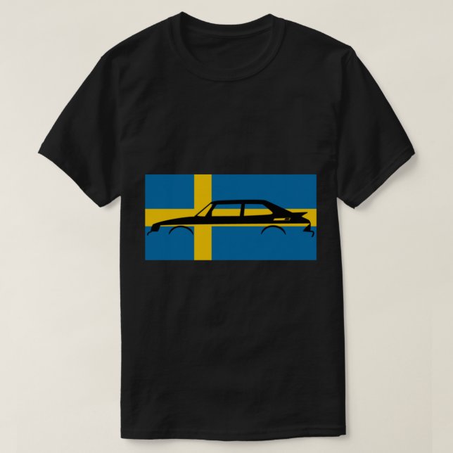 T-shirt Drapeau Saab 900 (Design devant)