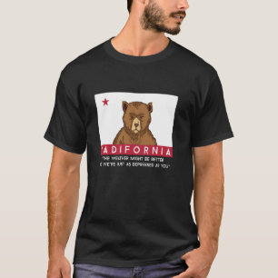 T-shirt Drapeau Sadifornia Californie Socle Norcal Cencal 