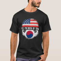 Drapeau semi-américain demi-coréen États-Unis coré