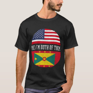 T-shirt Drapeau semi-américain Grenade États-Unis Grenade 