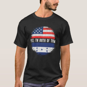 T-shirt Drapeau semi-américain Honduras États-Unis Hondura