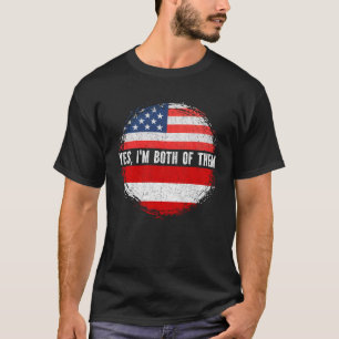 T-shirt Drapeau semi-américain semi-autrichien USA Autrich