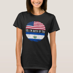 T-shirt Drapeau semi-américain semi-salvadorien USA El Sal