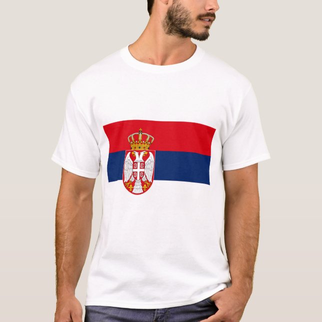 T-shirt Drapeau serbe (Devant)