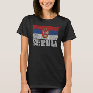 T-shirt Drapeau serbe Vintage Pays Hommes Femmes