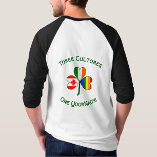 T-shirt Drapeau Shamrock Irlande Canada Fierté Gay Personn