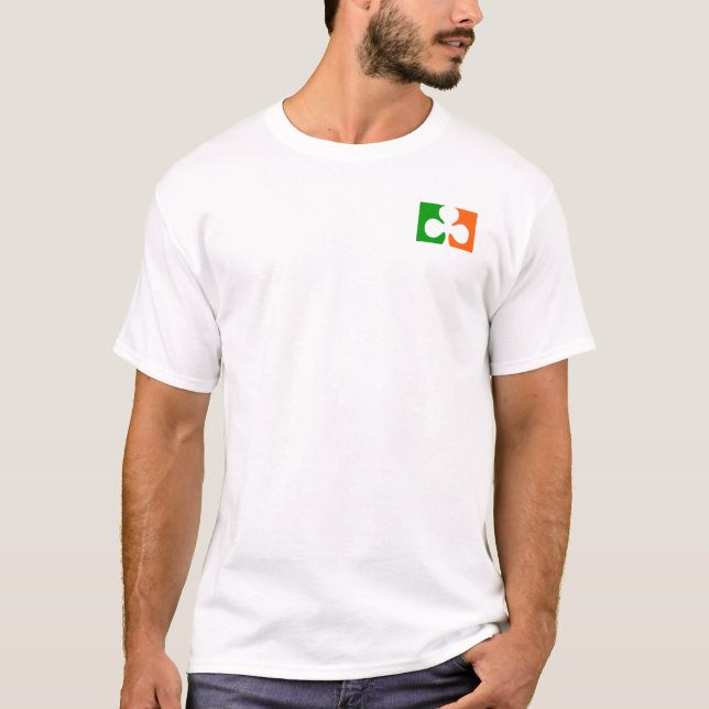 T-shirt Drapeau shamrock - taille de poche (Devant)