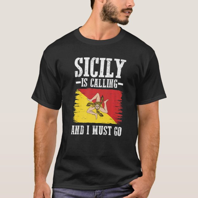 T-shirt Drapeau Sicile (Devant)