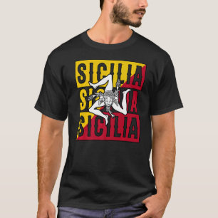 T-shirt Drapeau Sicile Palerme Italie