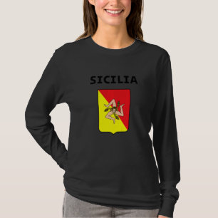T-shirt Drapeau Sicile Sicile Palerme Italie 3