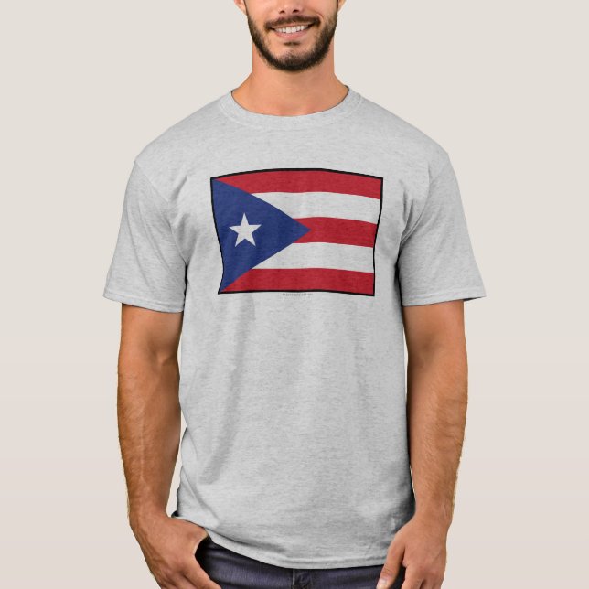 T-shirt Drapeau simple de Porto Rico (Devant)