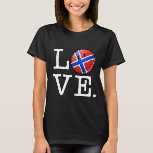 T-shirt Drapeau souriant Love Norway