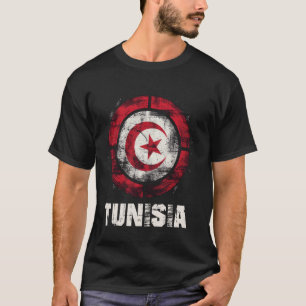 T-shirt Drapeau sport Tunisien Rétro et emblème national