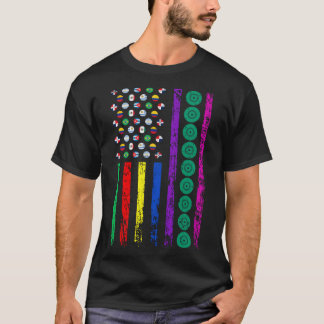 T-shirt Drapeau sportif américain Héritage hispanique Mois