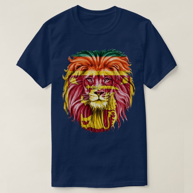 T-shirt drapeau sri lanka Drapeau lion du Sri Lanka (Design devant)