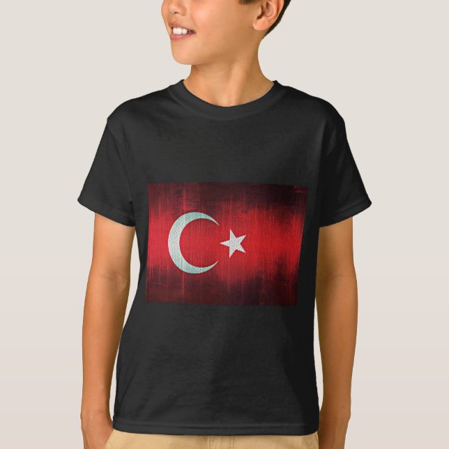 T-shirt Drapeau stylisé de Turquie (Devant)