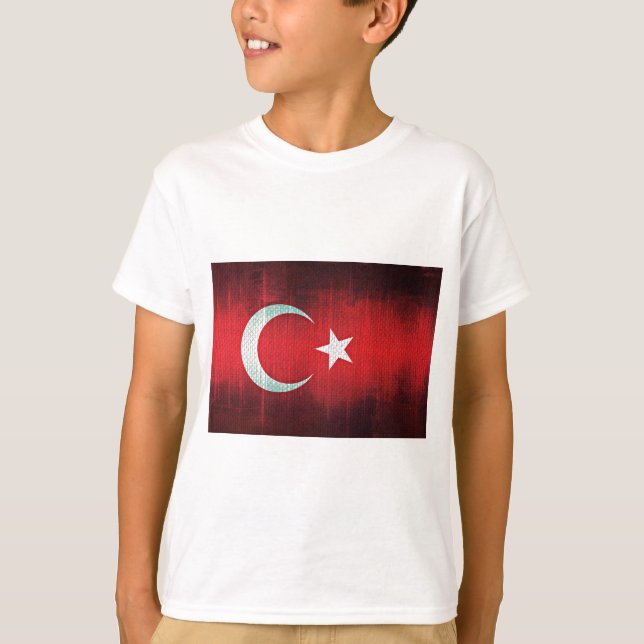 T-shirt Drapeau stylisé de Turquie (Devant)