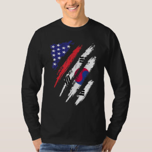 T-shirt Drapeau sud-coréen américain grandit USA Patriot H