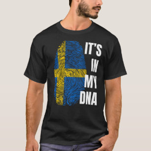 T-shirt Drapeau suédois empreintes digitales Suède