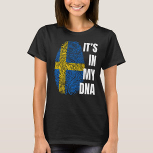 T-shirt Drapeau suédois empreintes digitales Suède