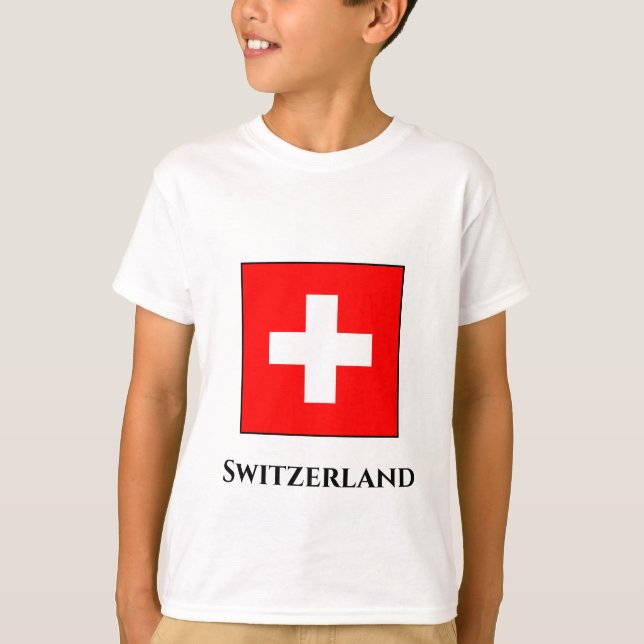 T-shirt Drapeau suisse (Devant)