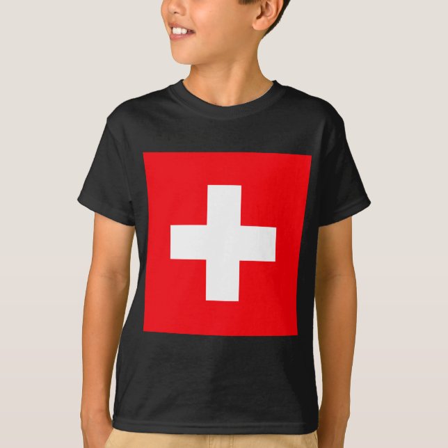 T-shirt Drapeau suisse (Devant)