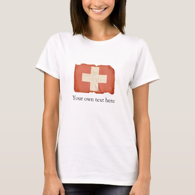 T-shirt Drapeau suisse (Devant)
