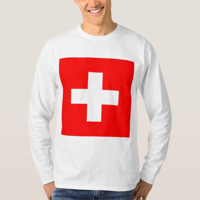 T-shirt Drapeau suisse (Suisse) (Devant)