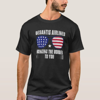 T-shirt Drapeau Sunglass De Desantis Airlines Portant Le B