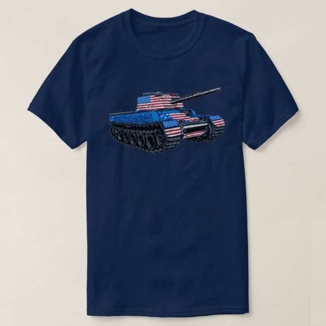 T-shirt Drapeau Tank USA (Design devant)