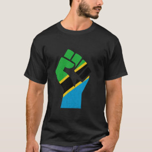 T-shirt Drapeau Tanzanien Poing levé Fierté Tanzanienne Ta