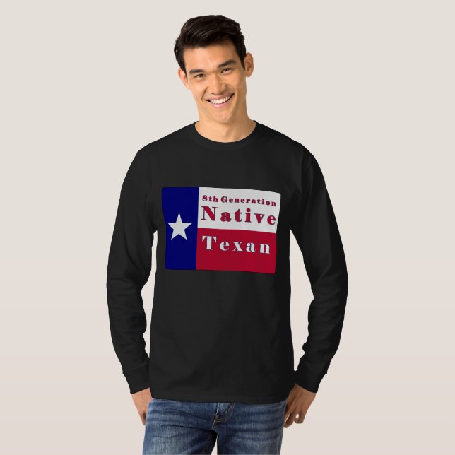 T-shirt Drapeau texan natif de 8e génération (Devant entier)