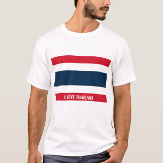 T-shirt Drapeau thaïlandais, J'AIME LA THAÏLANDE