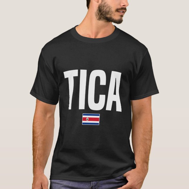 T-shirt Drapeau Tica Costa Rica (Devant)