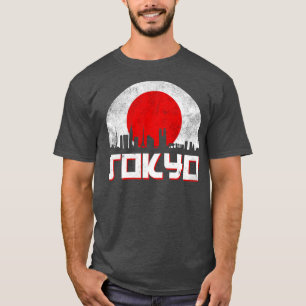 T-shirt Drapeau Tokyo Skyline Japon