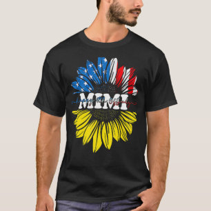 T-shirt Drapeau Tournesol Américain Mimi Patriotique Usa 4